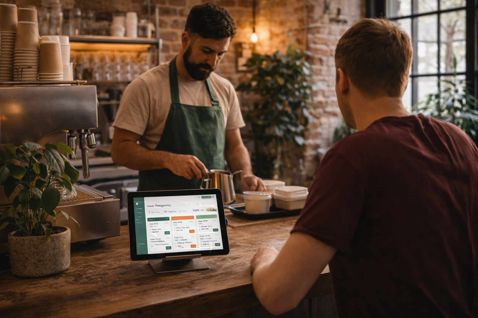 Modern cafe interior